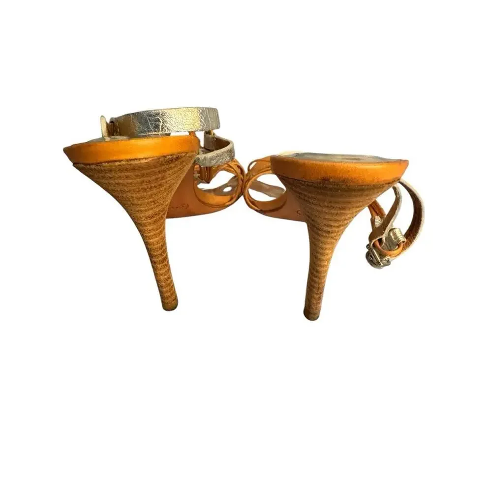 Coach Womens Brown Leather High‎ Straps Stiletto Heels Size 6 Y2K Chic - Picture 4 of 6